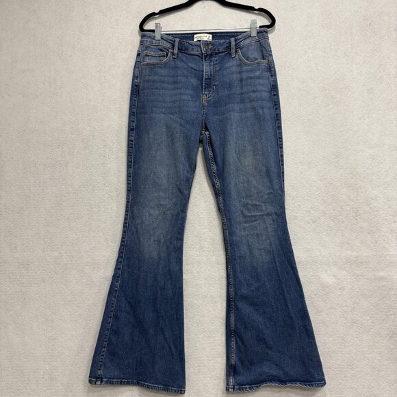 Abercrombie & Fitch Jeans Womens 30 Blue Ultra High Rise Flare Denim Stretch - Picture 1 of 13